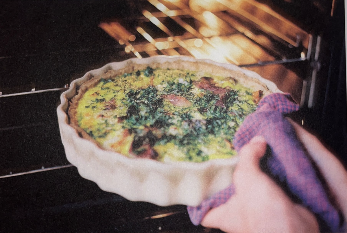 Pumpkin broccoli quiche