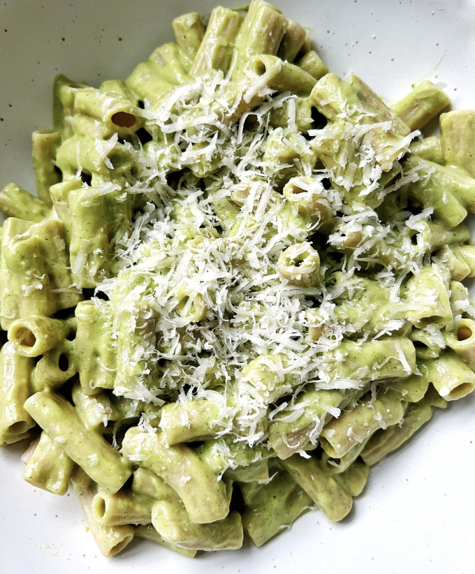 Zucchini cashew creamy pasta